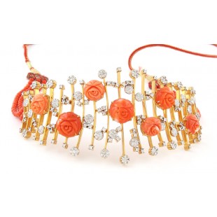 Coral-love Diamond Necklace