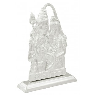 Silver Shiv-Parvati Statue