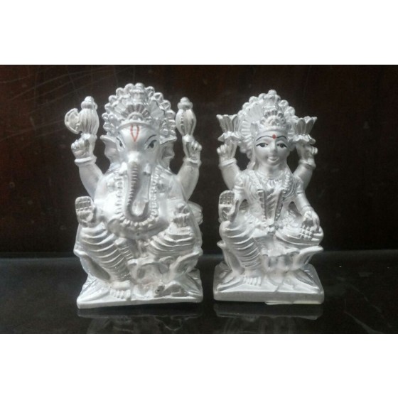Flourishing Laxmi-Ganesh Idol