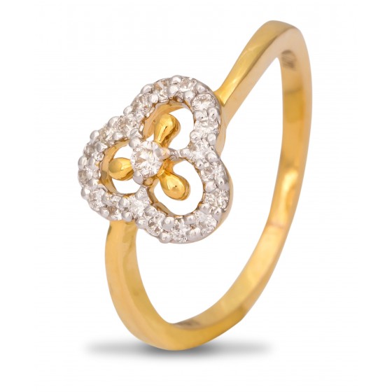 Tiny Blossom Diamond Ring