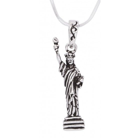 Statue Of Liberty Silver Pendant