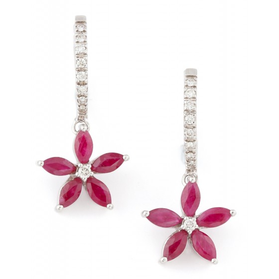 Rosy Curlicue Earrings