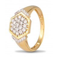 Hexagon Diamond Ring for Men
