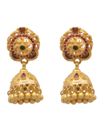 Darshana Gold Jhumki - Jhumki - Gold Earrings - Gold