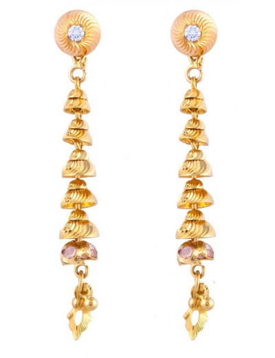 sui dhaga gold earrings designs | gold earrings sui dhaga