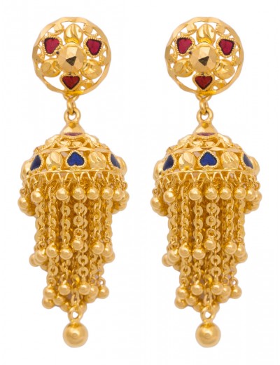 Darshana Gold Jhumki - Jhumki - Gold Earrings - Gold