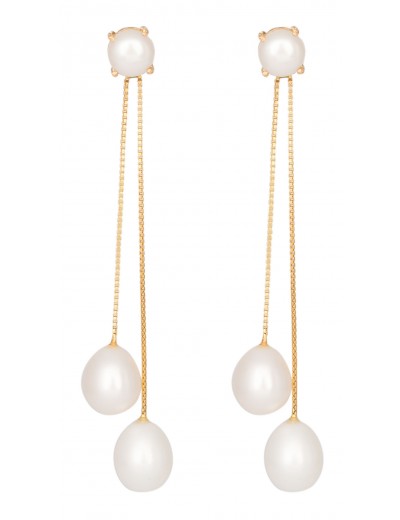 gold pearl earrings online | pearl earring gold
