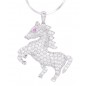 Embellishing Silver Horse Pendant